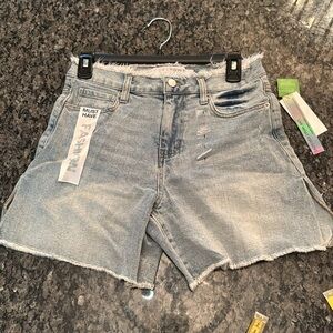 Tinseltown Hi Rise denim Mom Shorts NWT 1/25